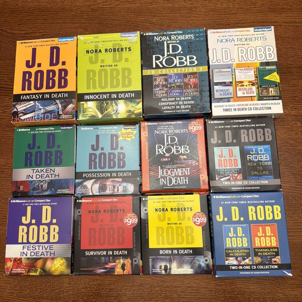 Lot of 18 J.D. Robb (Nora Roberts) In Death Series Audiobooks